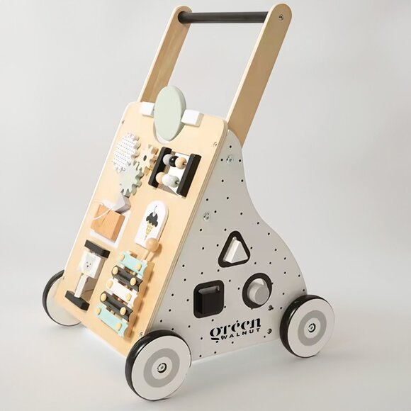 Wooden Activity Walker | Wooden Baby Walker | Toddler Walker - Picture 4 of 4